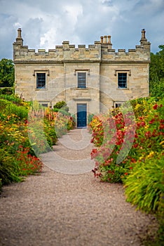 Garden Path Leading to a Beautiful Traditional Stone Home in England