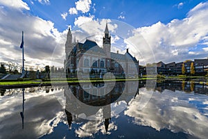 Backlit on the Peace Palace garden