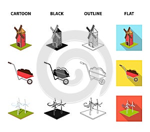 Garden, plot, ecology and other web icon in cartoon,black,outline,flat style. Drink, liquid, farm icons in set