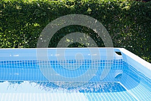 Garden pool in the sun