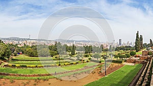 Garden and Pretoria downtown taken from Union Buildings, South Africa