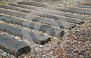 Garden railway sleepers