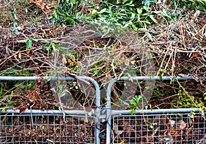 Garden refuse piled up.