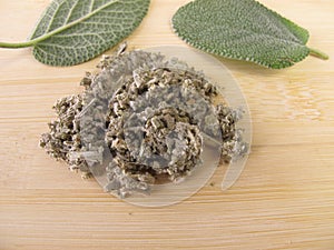 Garden sage, Salviae folium