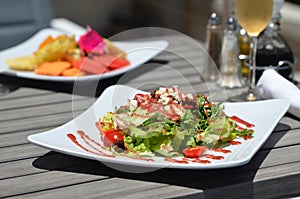 Garden Salad / Organic Fruit Plate - Vegetables / Fruits