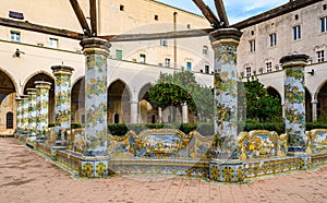 Garden of Santa Clara Monastery in Naples, Italy