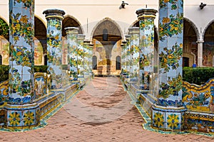 Garden of Santa Clara Monastery in Naples, Italy