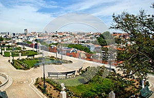 Garden of Sao Pedro de Alcantara in Lisbon