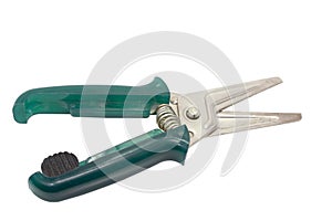 Garden secateurs , scissors with clipping path
