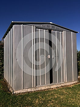 Garden shed in the home garden