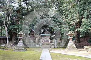 garden and shinto altars in izumo (japan)