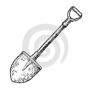 Garden shovel sketch photo