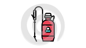 garden sprayer pressure water irrigation color icon animation