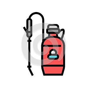 garden sprayer pressure water irrigation color icon vector illustration