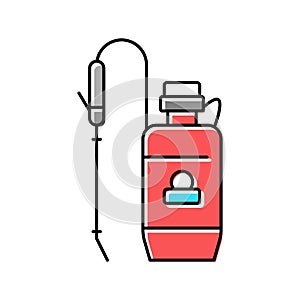 garden sprayer pressure water irrigation color icon vector illustration