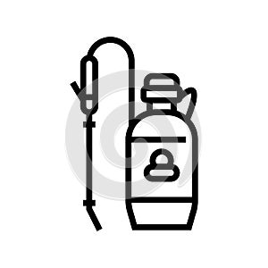 garden sprayer pressure water irrigation line icon vector illustration