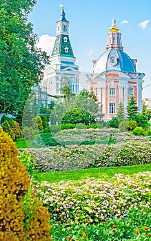 The garden of St Sergius Trinity Lavra photo