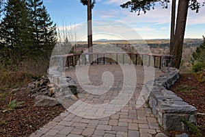 Garden Stone Brick Paver Patio View Deck