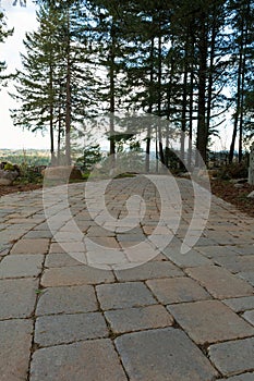 Garden Stone Brick Paver Walking Path