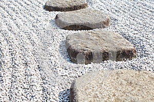 Garden stone nature pathway