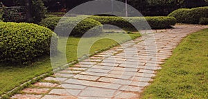 Garden stone path