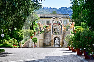 Garden in Stresa on Maggiore Lake, Italy.