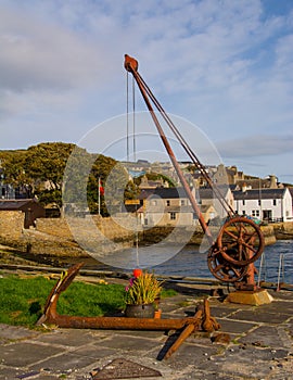 Crane in Stromness Harbour, Orkney, Caithness, Scotland UK photo