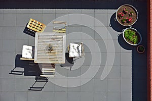 Garden table and chairs, terrace decor