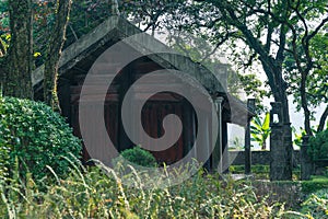 Garden Temple with lush green vegitation in South East Asia