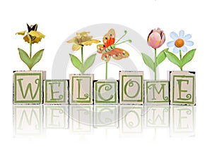 Garden Themed Welcome Sign photo