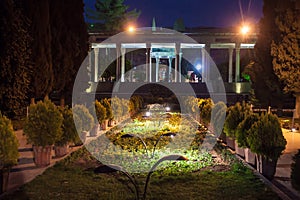 Garden of the tomb of poet Hafez in Shiraz