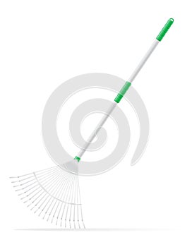 Garden tool rake vector illustration