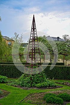 Garden tower in public garden Orebro Sweden