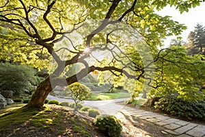 Garden tree sunlight