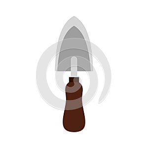 Garden trowel icon, flat style