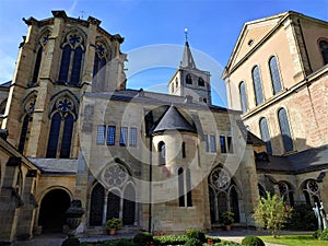 Garden view of the cathedral of Trier