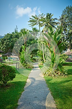 Garden view of Penang famous Bayview Hotel