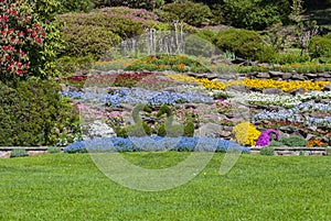 Garden in Villa Carlotta, Lake Como, Italy. photo