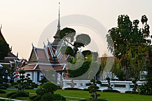 Garden in wat arun areal