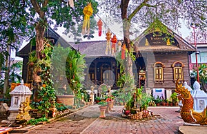 In garden of Wat Ket Karam, Chiang Mai, Thailand