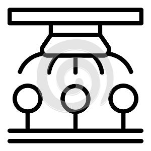 Garden water system icon outline vector. Automatic farm