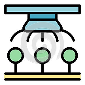 Garden water system icon vector flat