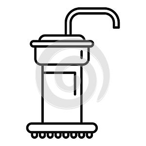 Garden water tap icon outline vector. Tree trimming