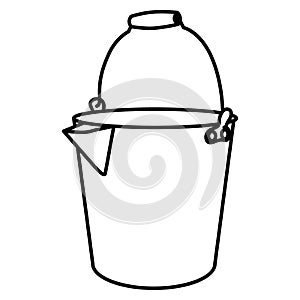 Garden watering bucket EPS vector file