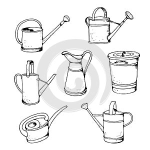 Garden watering can vector illustration