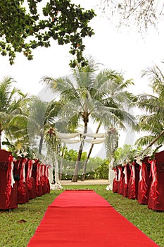 Garden wedding arch decoration