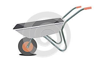 Garden wheelbarrow, vector illustration