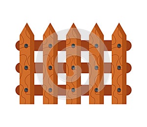 garden wooden fence barrier icon