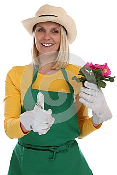 Gardener gardner woman with flower gardening garden occupation t