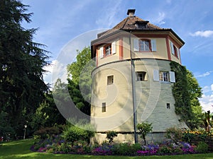 Gardeners Tower or GÃÆÃâÃâÃÂ¤rtnerturm Gartnerturm oder Gaertnerturm, Flower Island Mainau on the Lake Constance or Die Blumeninsel photo